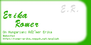 erika romer business card